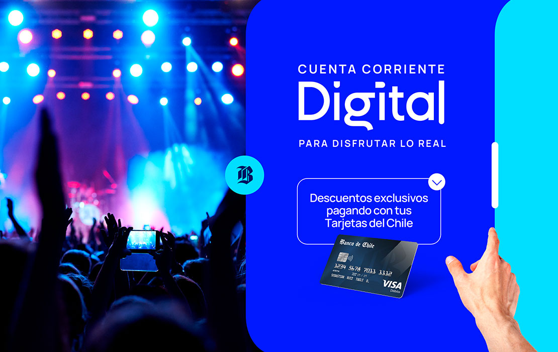 Tarjeta Abre tu Cuenta Corriente Digital y vive los mejores conciertos 