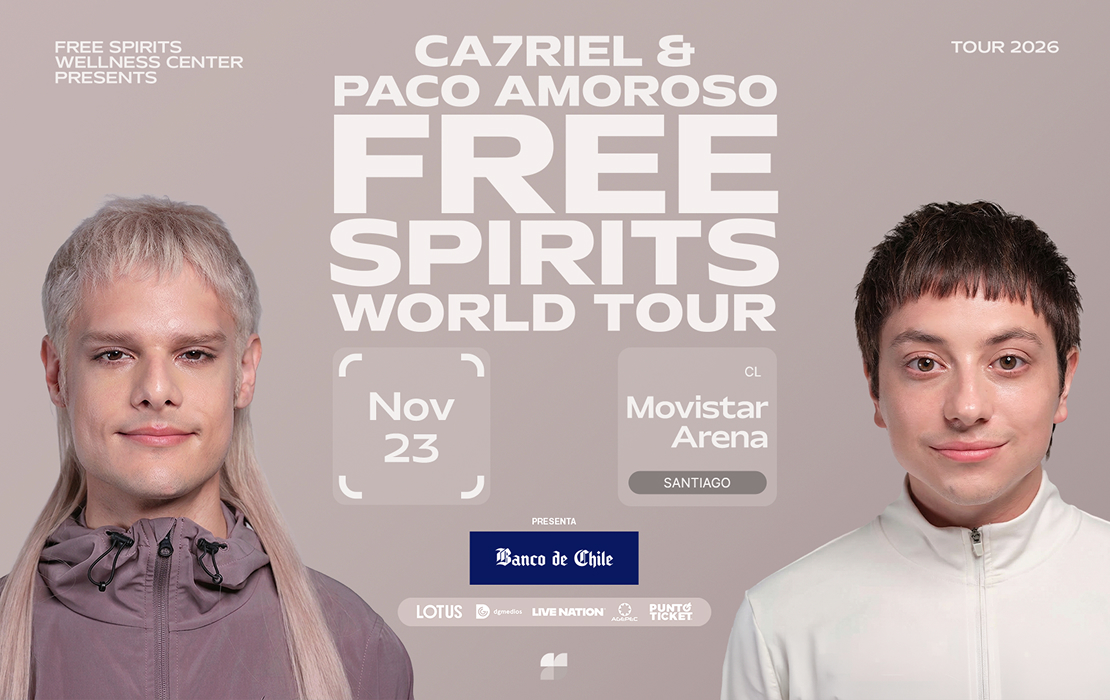 Ca7riel & Paco Amoroso - 23 de noviembre 2026 - Portada del beneficio exclusivo Banco Chile