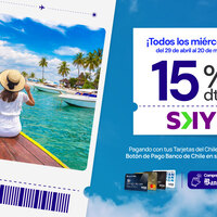Tarjeta ¡Este miércoles, último día!
Todos los destinos, tarifas y sin límite de compras.