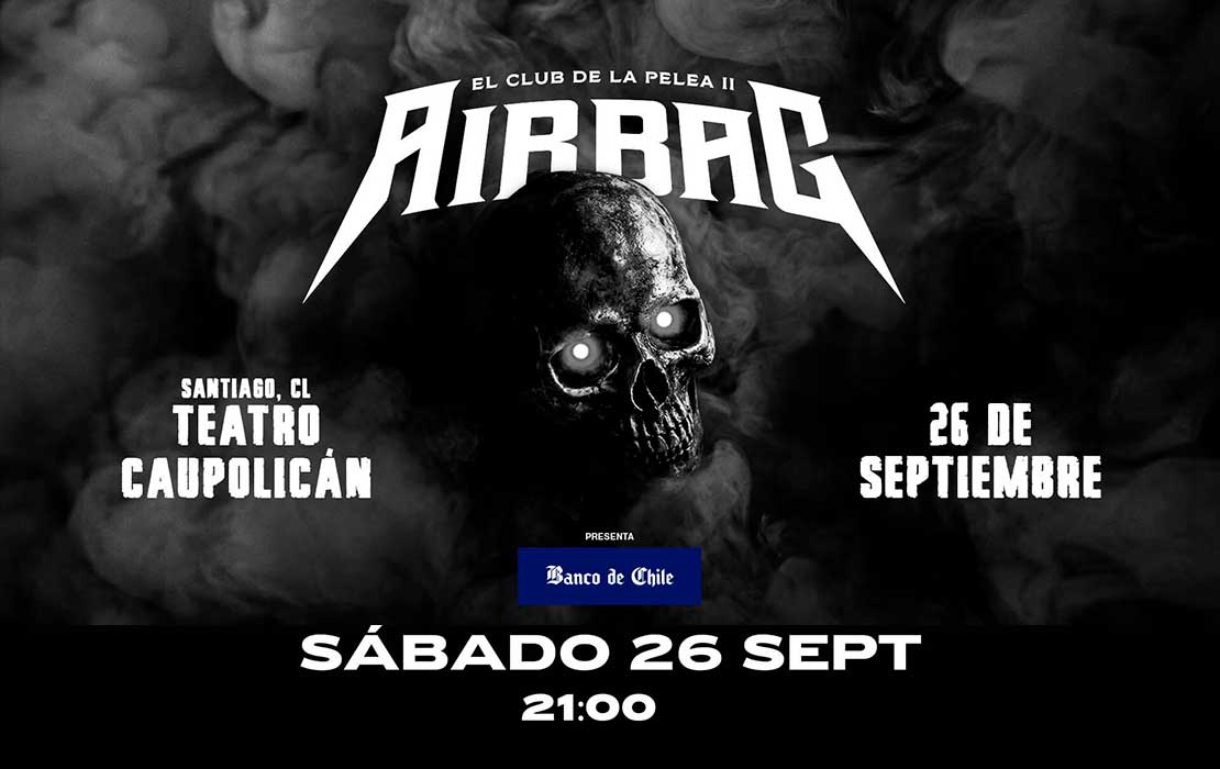 Airbag - 26 de septiembre 2026 - Portada del beneficio exclusivo Banco Chile