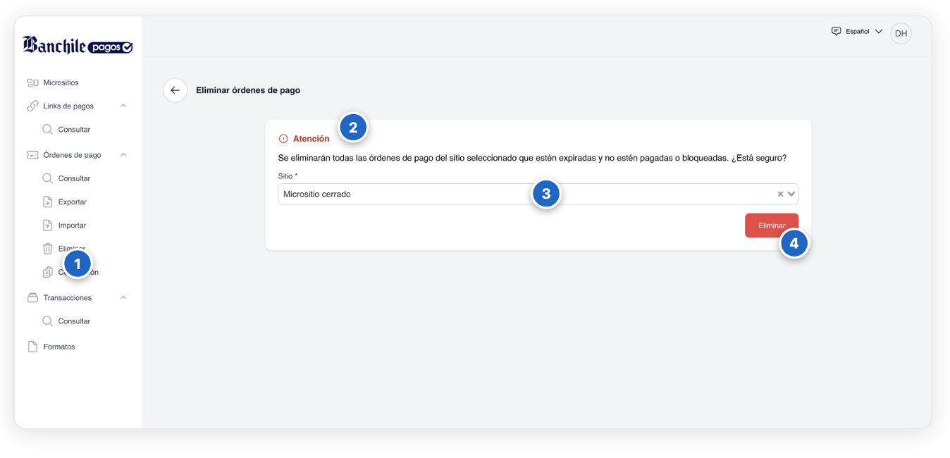Vista general de la sección Qué es Micrositios