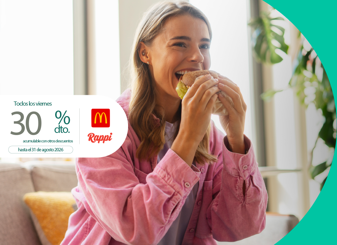 Rappi McDonald´s - Portada del beneficio exclusivo Banco Chile