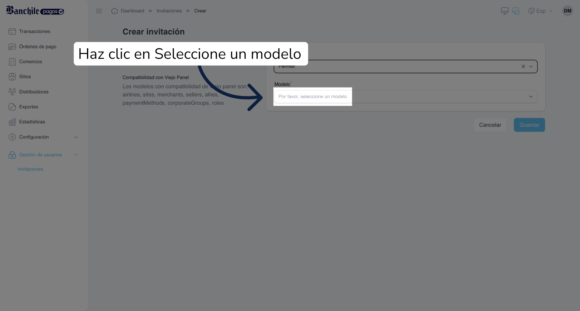 Permitir Acción Seleccionada