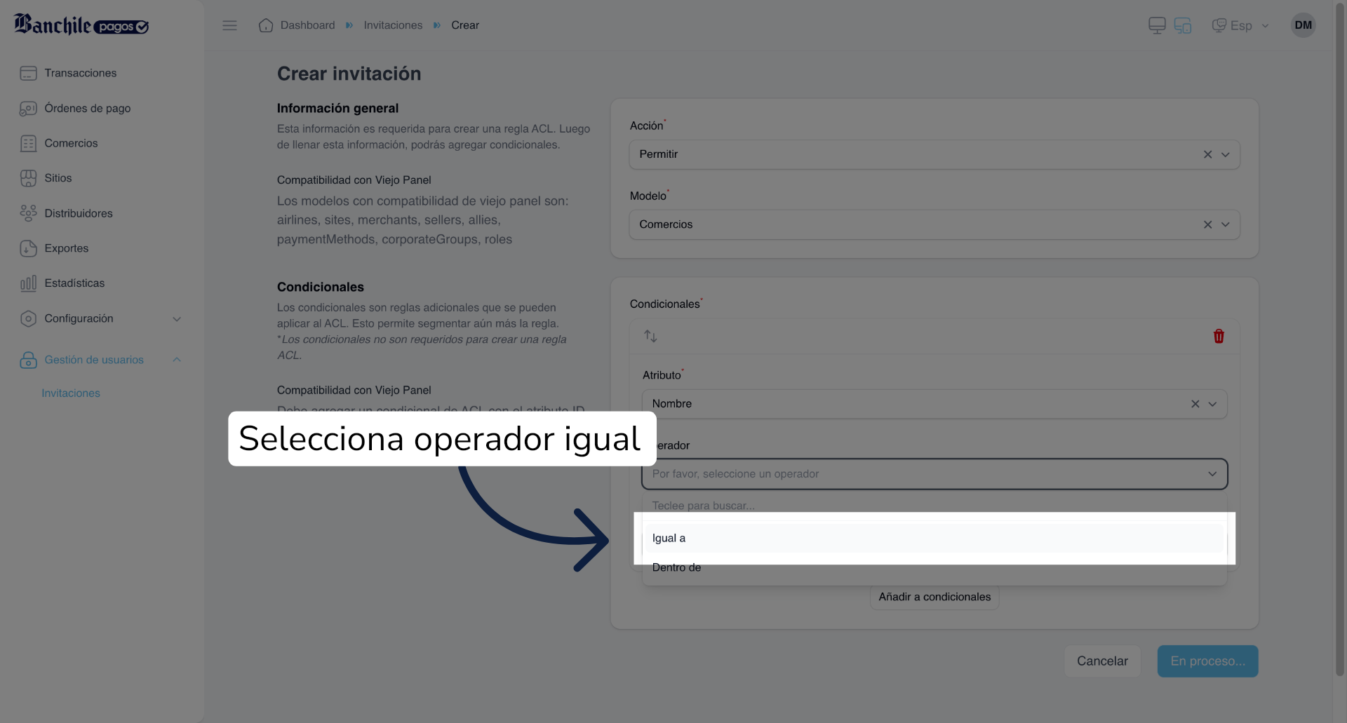 Abrir Operador