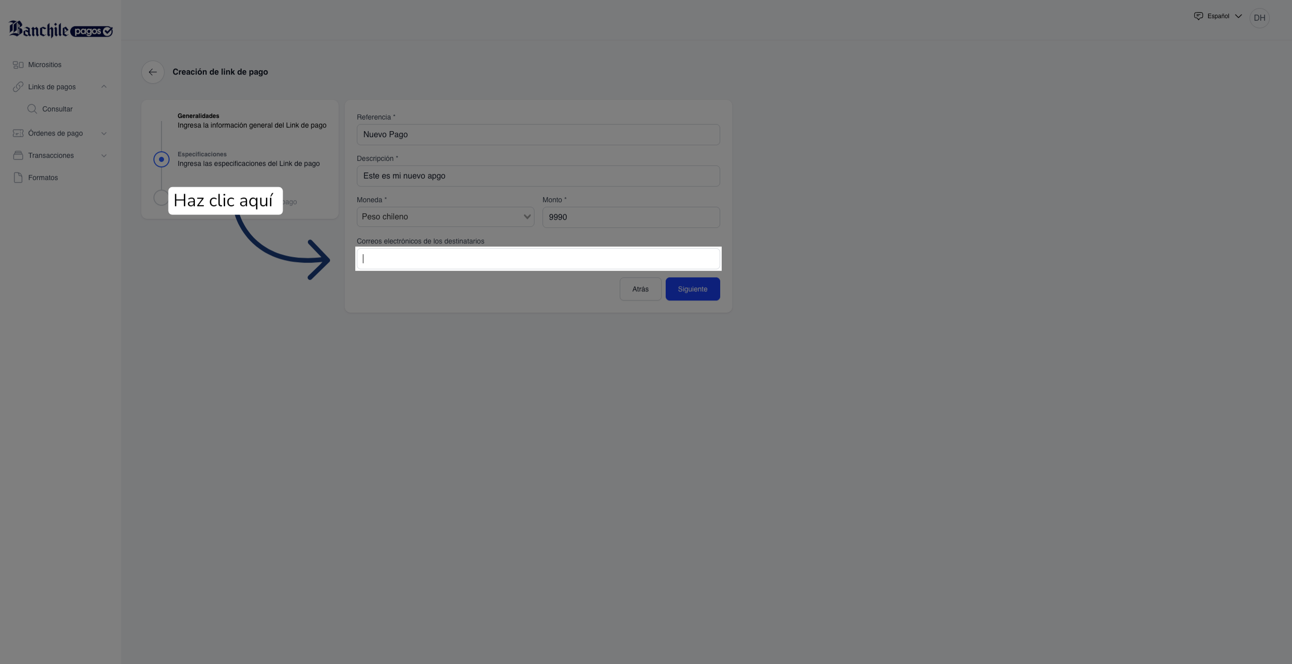 Abre Campo Correo