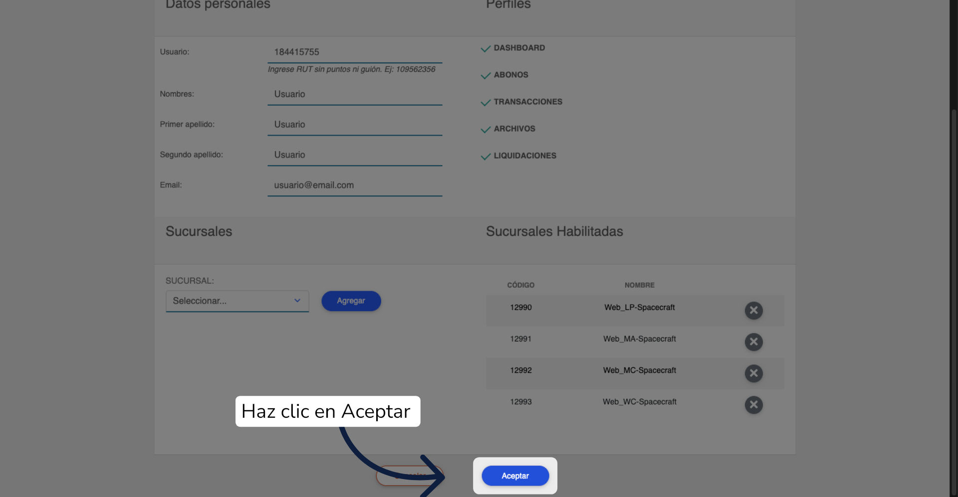 Confirmar Registro