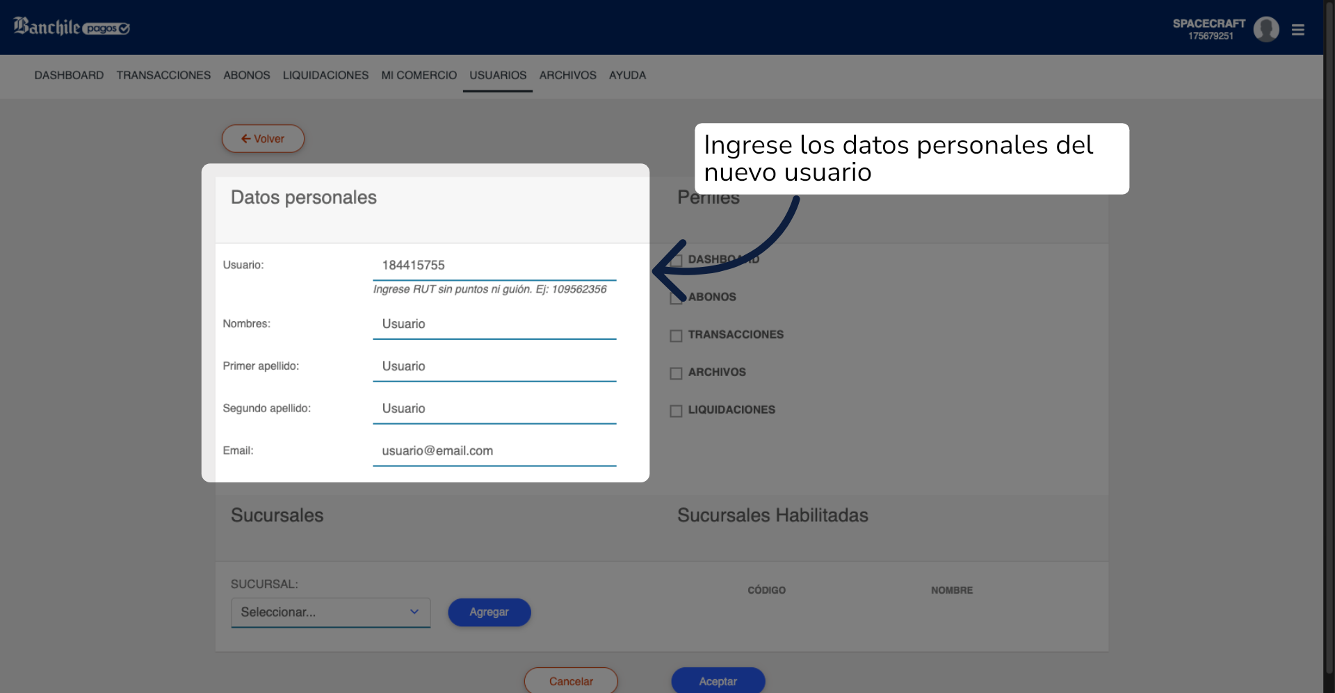 Configuración Perfiles