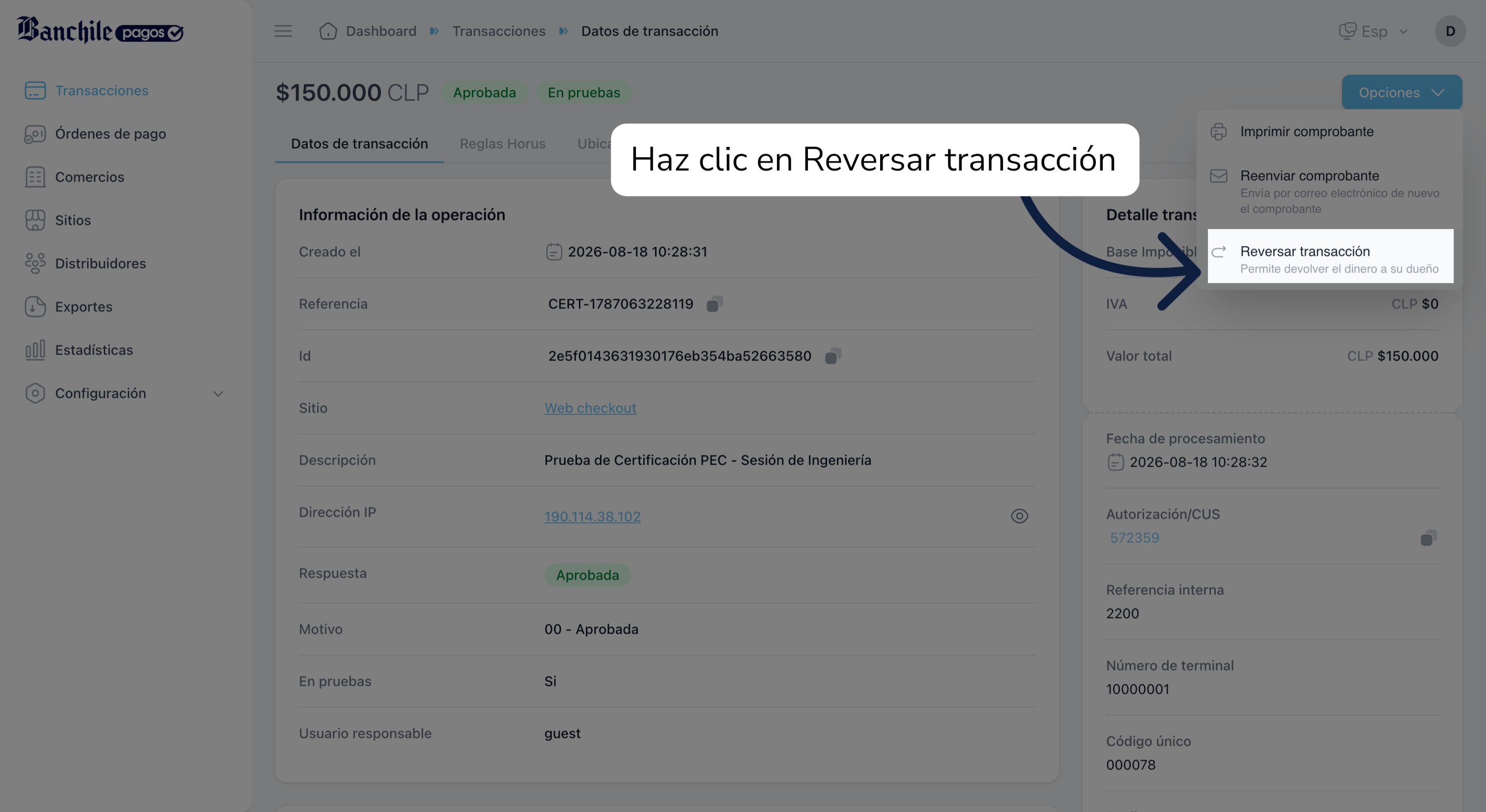 Permitir Devolución De Dinero